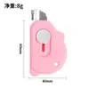 Cuchillos utilitarios mini lindos seleccionados cuidadosamente, cortadores de papel pequeños portátiles de colores caramelo para estudiantes, cuchillos para abrir paquetes, abridores de cajas