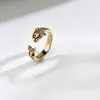 Anel Aberto Estilo Retrô Exquisito em Formato de Peixe Design Simples Anel Feminino Acessórios da Moda Personalizados Joias