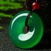 Pingente de calcedônia por atacado de fábrica Brasil branco vermelho verde amarelo pó ágata gelo calcedônia colar de paz pingente de jade