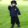 Conjunto de Chaqueta Acolchada Gruesa Clásica de Dos Piezas de Ultraman para Niños, Elegante Abrigo Cortavientos para Niños Pequeños
