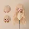 Peruca para Bonecas BJD, 346 Pontos com Franja, Cabelo Personalizável, Cachos Macios de Lã de Seda, Peruca de Cabeça Inteira