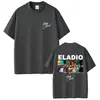 Camiseta Gráfica de Álbum do Rapper Eladio Carrion para Homens e Mulheres Moda Hip-Hop Tendência Música