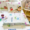 2026 Nuevo Modelo Todo Algodón Crayon Shin-Chan Licencia Oficial Estilo Cuerda de Cáñamo Frijol de Soya Manta de Aire Acondicionado Manta de Verano Juego de Cuatro Piezas