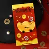 2026 Año Nuevo Dibujos Animados 3D Felpa Sobre Rojo Año del Caballo Bolsa de Dinero de la Suerte Muñeco Lindo Festivo Festival de Primavera Sobre Rojo Infantil