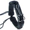 Europa y Estados Unidos transfronterizo nueva joyería al por mayor personalidad negro pulsera de cuero tejido pulsera simple retro accesorios para hombres y mujeres