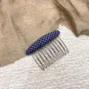 Acessórios de Cabelo Coreanos, Pente para Franja Preto e Branco com Bolinhas Retro Francês, Pente de Cabelo Simples e Versátil Antiderrapante