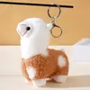 Bolsa de Brinquedo de Pelúcia de Alpaca Fofa Decoração de Brinquedo de Pelúcia Chaveiro Decoração de Boneca de Pelúcia Pingente