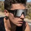 Gafas de sol que cambian de color, película colorida, marco grande, para exteriores, ciclismo, escalada, esquí, a prueba de viento, protección ocular, gafas de sol deportivas.
