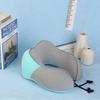 Almohada de Viaje en Forma de U de Espuma Viscoelástica Almohada para Cuello para Siesta en la Oficina Almacenamiento Plegable Portátil Protección de la Columna Cervical Almohada en Forma de U