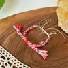 Cuerda de Algodón Dopamina Tejida a Mano Cuerda de Cuerda Colorida Cuerda de Mano Autohecha DIY Accesorios de Joyería Semi-Terminados Pulsera Unisex