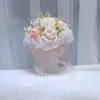 196 Boda al Aire Libre Estilo Occidental Simulación Rosa Sosteniendo Flor Malla de Perlas Ramo de Mano Sosteniendo Flor Nupcial