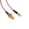 Adaptador de extensão RF MCX macho para SMA fêmea rosca externa furo interno MCX-J para SMA-K RG316