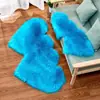 Tapete de pelúcia fofo multicolorido de pelo longo, formato de coração de pele sintética, coração de amor, coração duplo, duas pessoas, casal, hotel, celebração de casamento