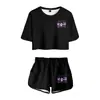 Kuromi Kuromi Anime Ombligo Manga Curta Camiseta Shorts Conjunto Segunda Dimensão Periférico Doce Estilo Japonês Fofo