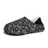Pantuflas de Algodón para Hombre Otoño e Invierno, Para Interiores y Exteriores, Pantuflas con Talón de Bolsa Antideslizante, Forradas de Felpa, Engrosadas, Zapatos de Algodón Antideslizantes para Hombre