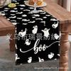 Novo Caminho de Mesa Halloween Transfronteiriço Série Gnomo Fantasma Decorativo para Mesa de Centro Isolante Térmico Antiderrapante de Linho