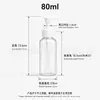 Frasco transparente de PET para dispensar loção 50ml com bomba de clipe em estoque, frasco de shampoo à prova de vazamentos com frasco dispensador de bomba bico de pato