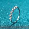 Anel Xindeyi de Prata Esterlina S925 para Mulheres, Anel de Diamante Moissanita em Forma de Onda, Anel de Cauda de Moissanita, Fornecimento Direto do Fabricante