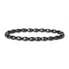Comercio Exterior Más Vendido Pulsera Tobillera de Piedra Biliar Negra Tobillera de Moda para Mujer Tobillera de Perlas de Arroz Pulsera de Piedra de Hierro Negra Joyería para Mujer Venta al por Mayor