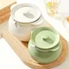Tarro de Manteca Cerámico de Doble Asa Resistente a Altas Temperaturas de Grado Alimenticio para el Hogar Aceite para Carne Aceite de Chile Tarro Pequeño con Filtro y Tapa