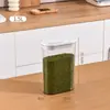 Potes Herméticos para Grãos Caixa de Armazenamento para Cozinha Pote Transparente com Tampa Flip-Top para Café Pote de Armazenamento de Alimentos Secos à Prova de Umidade para Geladeira Atacado
