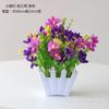 Conjunto de flores artificiais mix and match combinação de buquê decoração de casa flor artificial plástico pequena cerca planta em vaso conjunto de decoração de interior