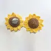Cabeça de Girassol Tricotada Fio Crochê Chaveiro de Girassol Acessórios Atacado Girassol Leva o Primeiro Lugar