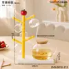 Estante para tazas de almacenamiento con forma de fruta hecho de madera de haya, para vasos de vidrio, tazas de café y tazas, portavasos invertido con forma de árbol