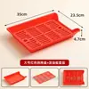 Placa de Rejilla Rectangular para Escurrir Brochetas, Adecuada para Restaurantes de Hot Pot y Barbacoa