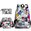 Producto de Juego Transfronterizo 3D Nuevo Set de Tres Piezas Forsaken Gubby de Mochila Escolar Estampada, Estuche y Bolso de Hombro