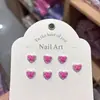 Acessórios Tridimensionais em Resina com Formato de Coração para Nail Art Transfronteiriça, Decorações de Unha DIY Feitas à Mão, Brincos, Capas de Celular, Acessórios de Unha Vestíveis
