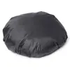 Producto Transfronterizo 112cm Exterior Redondo Negro Redondo Impermeable Cubierta para Parrilla de Barbacoa Cubierta Antipolvo Cubierta para Fogata de Patio