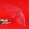 Guarda-chuva Transparente com Bolinhas para Venda por Atacado Guarda-chuva de Presente Publicitário Guarda-chuva Transparente Guarda-chuva de Cabo Longo Proteção UV Proteção Solar Guarda-sol Proteção contra Chuva