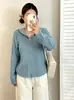 Roupa Feminina Plus Size Fonte Jaqueta com Capuz e Zíper Duplo Top Estilo Outono 2026 Cardigan de Malha Solta para Mulheres Plus Size