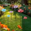 Ornamentos de Jardim Encastráveis em Ferro Fundido em Forma de Flor de Papoula Decoração de Pátio para Casa Decoração de Paisagem Aquática Flor de Ferro Decoração de Arranjo de Flores Artificiais