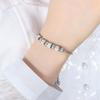 Marca French Romantic Olho Várias Formas Disponíveis com Design de Corrente Pulseira Dourada de Temperamento Joias de Aço Titânio