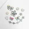 Charms de Sapato de Laço com Pedraria e Strass Mais Vendidos, Acessórios de Coração com Strass Brilhante da Moda, Decorações de Sapato Destacáveis no Atacado