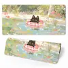 Tapete de Mouse Grande Gato Preto Desenho Animado Transfronteiriço Borda Espessada Atacado Escritório Aprendizagem Jogo Mesa Mat Personalizado e Personalizado