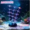 Adornos para Acuario, Bolas de Erizo de Mar, Decoraciones para Acuario, Corales Suaves de Silicona, Plantas Submarinas Simuladas con Fluorescencia