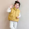 Chaleco de Plumas Nuevo Estilo Coreano para Niños Invierno Unisex Ropa Exterior Infantil Engrosado Cálido Cuello Alto Chaleco Chaqueta Elegante
