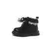 Botas Martin Femininas com Laço 2026 Novo Inverno Infantil Forradas com Fleece Quentes Antiderrapantes Tamanho Médio Zíper Lateral Botas Curtas de Algodão