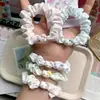 Lindo Mini Lazo para el Cabello de Gato Kt, Suave Scrunchie para Cola de Caballo para Niñas, Alto Valor Estético, Cuerda para el Cabello Simple y Adorable