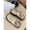Sandalias de plataforma con punta tejida Explosions Two-Wear para mujer, novedad de verano 2023, zapatos romanos casuales blancos que combinan con todo