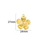 Colgante Plegado de Forma Especial de Alta Calidad Acero Inoxidable Accesorios DIY Collar Pendientes Colgante en Forma de Corazón Dorado Accesorios de Acero de Titanio