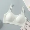 Sujetador de Entrenamiento Adhesivo sin Costuras para Etapa de Desarrollo, Almohadillas Fijas Exclusivas en las Copas, Estable, Sin Deslizamientos, Tirantes Cómodos, Chaleco Pequeño