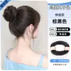 Anillo para el pelo tipo bollo de nido de pájaro encogible, peluca para mujer, postizo de moño realista y esponjoso, extensión de cabello, accesorio para el pelo tipo moño