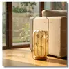 Luminária de Mesa Portátil Plug-In Estilo Chinês com Designs Florais e de Pássaros Inspirados no Zen Pintados à Mão, Luz de Ambiente para Sala de Chá, Estudo, Quarto, Luminária de Cabeceira, Luminária Portátil