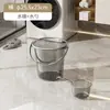 Balde d'água transparente, bacia, concha d'água, conjunto de balde e bacia de plástico, conjunto de três peças para banho de estudante de dormitório, uso doméstico, luxo leve