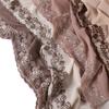 Renda Bordada Trevo de Quatro Folhas Leve Respirável Cor Sólida Chiffon Pérola Renda Lenço Longo Xale Chiffon