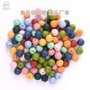 Cuentas de Silicona Grado Alimenticio Suministros Maternos e Infantiles Accesorios Sencillos con Cuentas Cuentas Redondas Cuentas Mordedoras Redondas para Bebé Venta al por Mayor